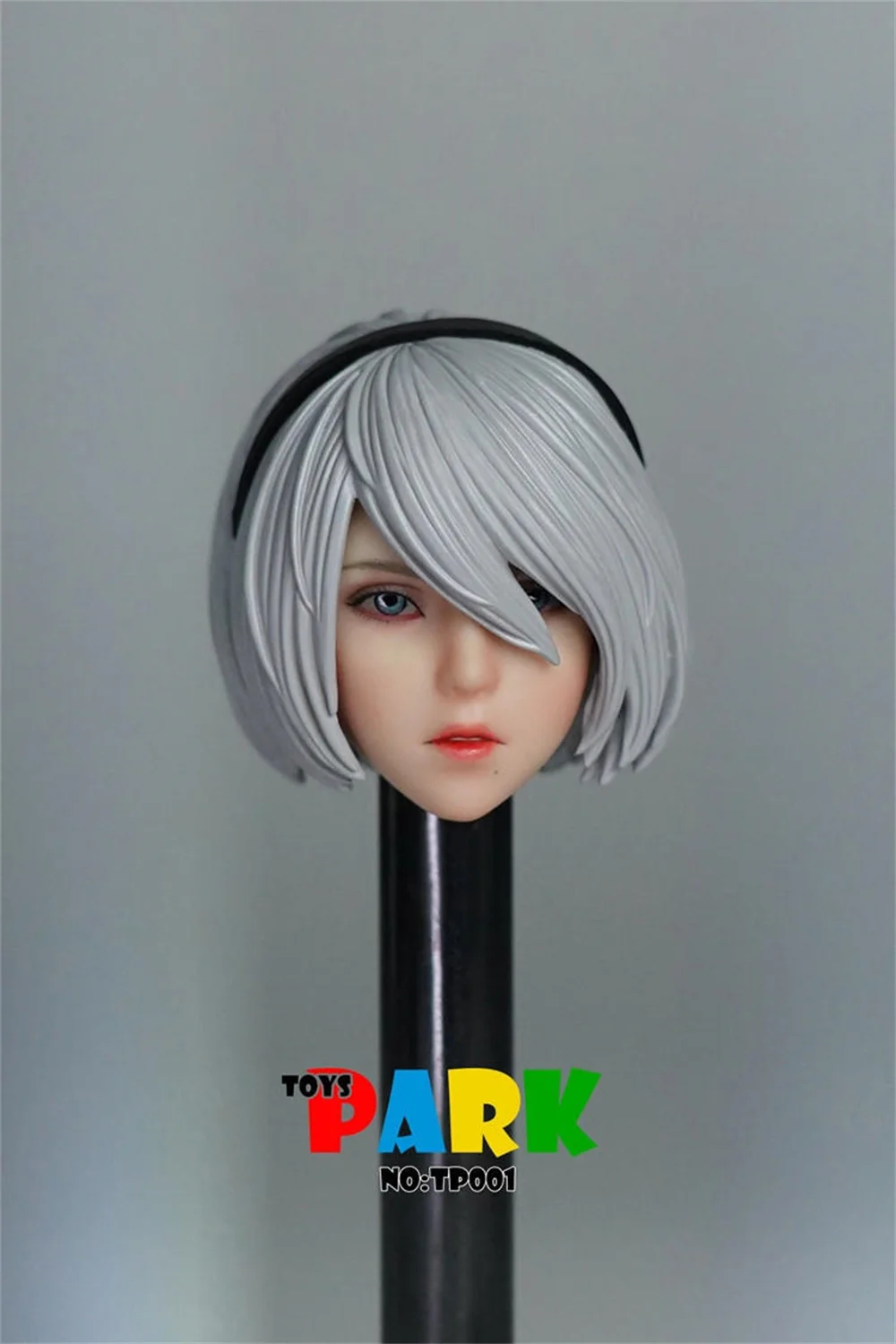 

Toys park TP001 1/6 2B Sister Head Sculpt NieR:Automata Female Head Carving Pale Skin for 12'' PHICEN/TBL Action Figure Body Toy