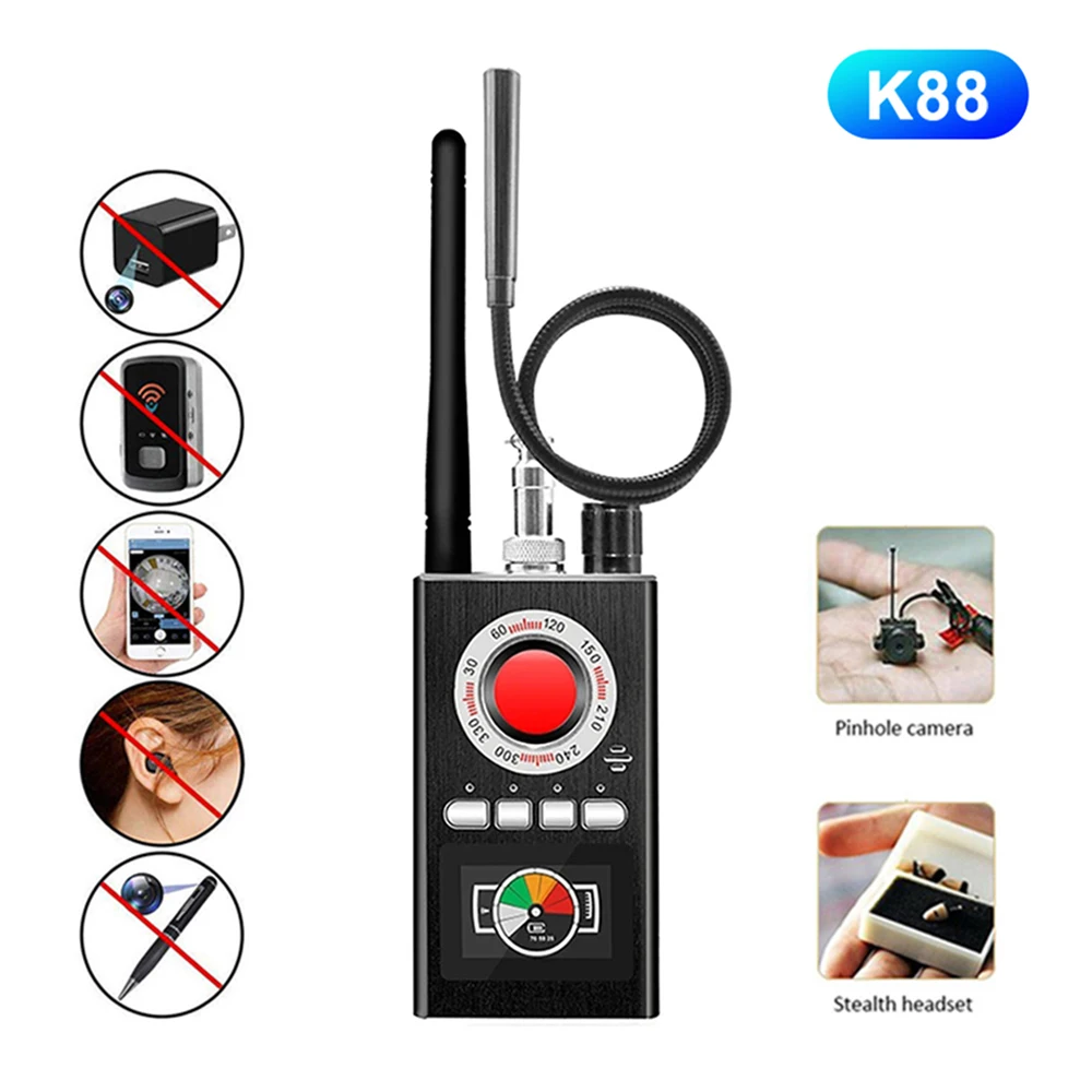 K88 Spy Camera Detector LED Display Hunter's Signal GPS Bug Anti Candid Detector Mini Camera Signal Lens Finder Wireless Gadgets
K88 Spy Camera Detector LED Display Hunter's Signal GPS Bug Anti Candid Detector Mini Camera Signal Lens Finder Wireless Gadgets