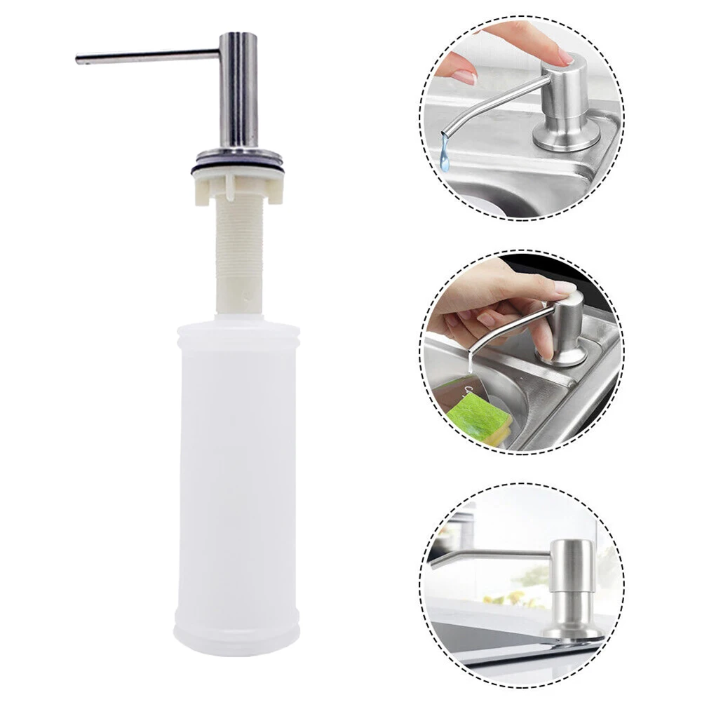 Kitchen Sink Liquid Soap Dispenser Pump Stainless Steel 350ml Liquid Soap Bottle Sink Mount Hand Pressure Soap Dispenser Bottle
Kitchen Sink Liquid Soap Dispenser Pump Stainless Steel 350ml Liquid Soap Bottle Sink Mount Hand Pressure Soap Dispenser Bottle