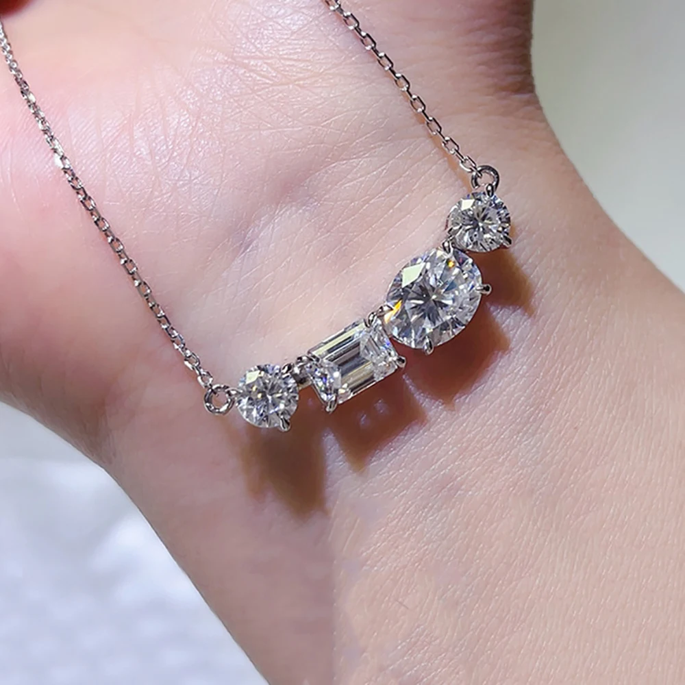 D Color Moissanite Pendant Necklace for Women 100% S925 Sterling Silver Plated 18K Lab Diamond Neck Chain Jewelry 2 Mallzona Se5610f8d6def4865b131a1979f59748dk D Color Moissanite Pendant Necklace for Women 100% S925 Sterling Silver Plated 18K Lab Diamond Neck Chain Jewelry Mallzona