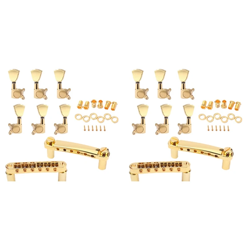 2 Set Gold String Saddle Tune-O-Matic Bridge&Tailpiece For Gb Lp Style Electric Guitar
2 Set Gold String Saddle Tune-O-Matic Bridge&Tailpiece For Gb Lp Style Electric Guitar