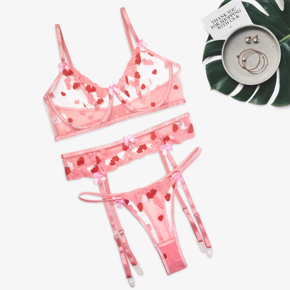 Sexy Women 3Pcs Set Lace Erotic Lingerie See Through Bra Thong Suspender Stocking Underwear Transparent Bikini Nightwear Costume
Sexy Women 3Pcs Set Lace Erotic Lingerie See Through Bra Thong Suspender Stocking Underwear Transparent Bikini Nightwear Costume