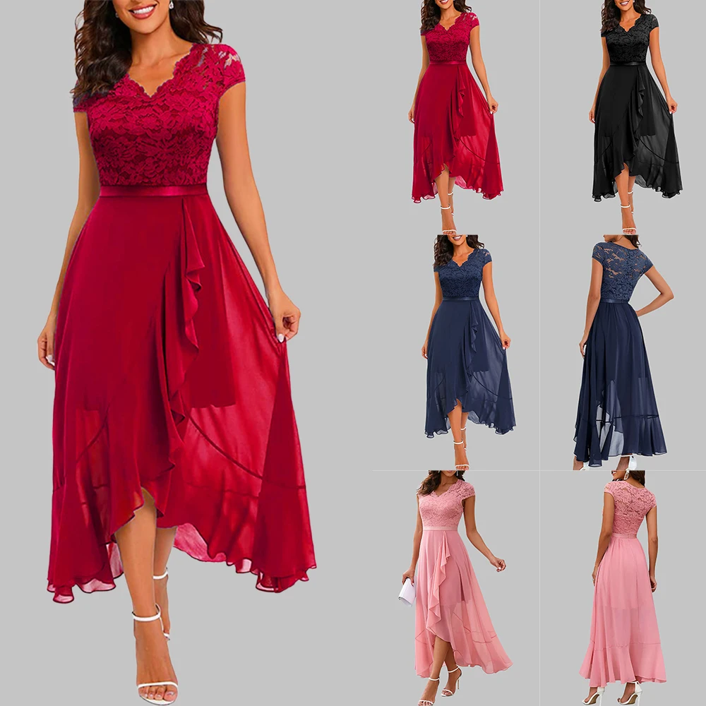 PYL Sexy Women Asymmetrical Elegant Lace V Neck Evening Midi Party Dresses Ladies Mesh Gown Club Evening Cocktail Sundresses
PYL Sexy Women Asymmetrical Elegant Lace V Neck Evening Midi Party Dresses Ladies Mesh Gown Club Evening Cocktail Sundresses