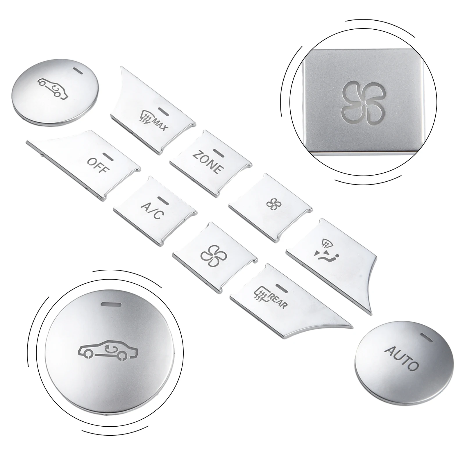 10pcs/Set A/C Buttons Covers For Benz C CLS GL GLK ML C218 W204 W166 Center Console Air Button Protective Chrome Trim Parts
10pcs/Set A/C Buttons Covers For Benz C CLS GL GLK ML C218 W204 W166 Center Console Air Button Protective Chrome Trim Parts