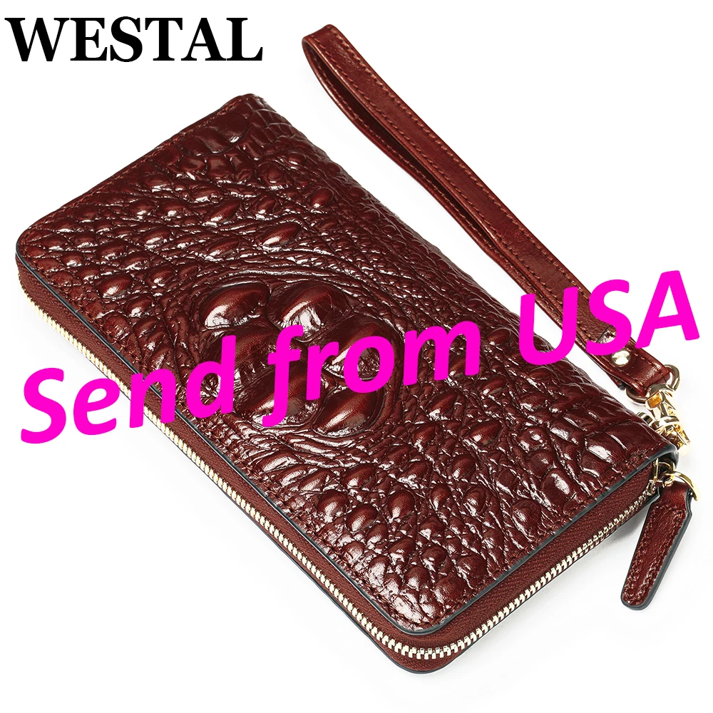 WESTAL Womens Wallet Genuine Leather Ladies Wristlet with Card Slots ID Window Zipper Coin Purse Large Cell Phone Clutch Bags
WESTAL Womens Wallet Genuine Leather Ladies Wristlet with Card Slots ID Window Zipper Coin Purse Large Cell Phone Clutch Bags