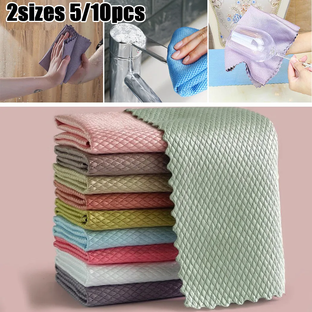 5Pcs/10Pcs Cleaning Cloths NanoScale Streak-Free Cleaning Towels Household Cleaning Tools Kitchen Glass Stains Dishes Cleaning
5Pcs/10Pcs Cleaning Cloths NanoScale Streak-Free Cleaning Towels Household Cleaning Tools Kitchen Glass Stains Dishes Cleaning