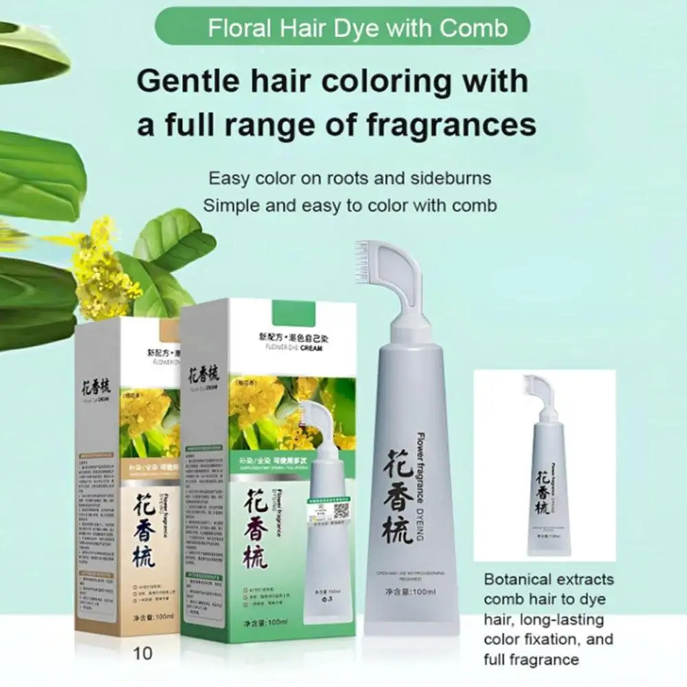 2 In 1 Floral Hair Dye With Comb Plant Extract Hair Hair Fruit Dye Essence Dye Cream 100ml Natural Essence S5Q2
2 In 1 Floral Hair Dye With Comb Plant Extract Hair Hair Fruit Dye Essence Dye Cream 100ml Natural Essence S5Q2