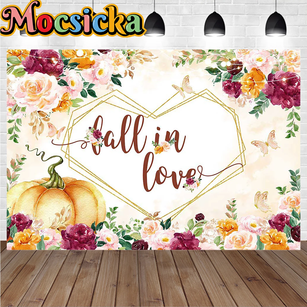 Осенний Свадебный баннер для влюбленных фон для девичника Тыква Цветы украшение десерт фон для стола фотобудка для девушек