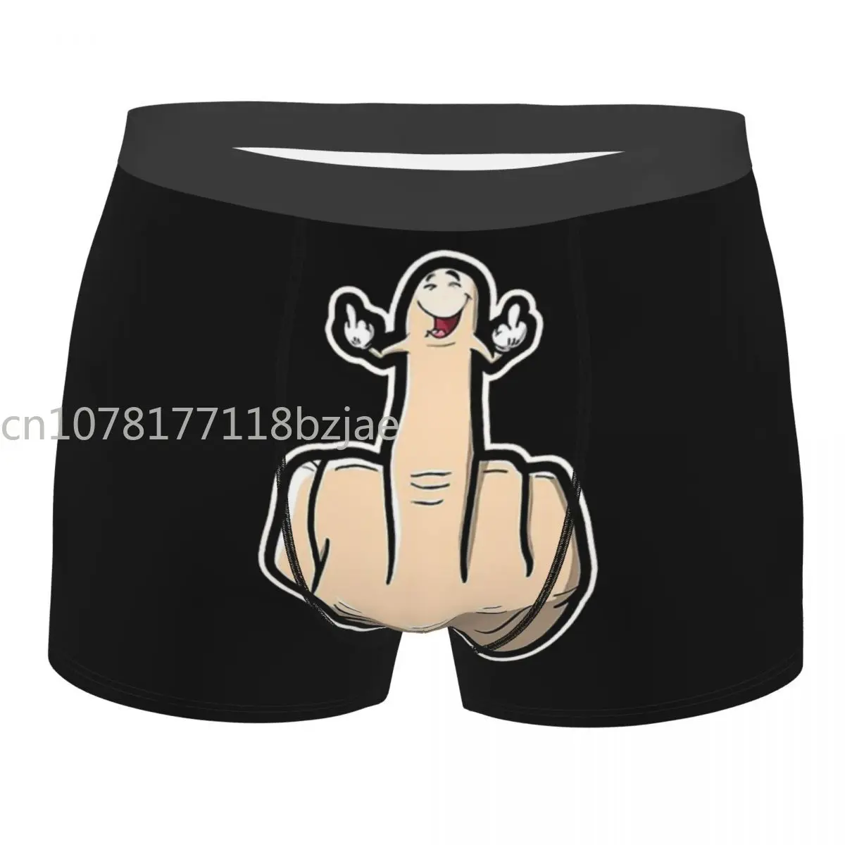 

Hand Gesture Design Middle Finger Shows Middle Fingers Underpants Panties Male Underwear Comfortable Shorts Boxer Briefs