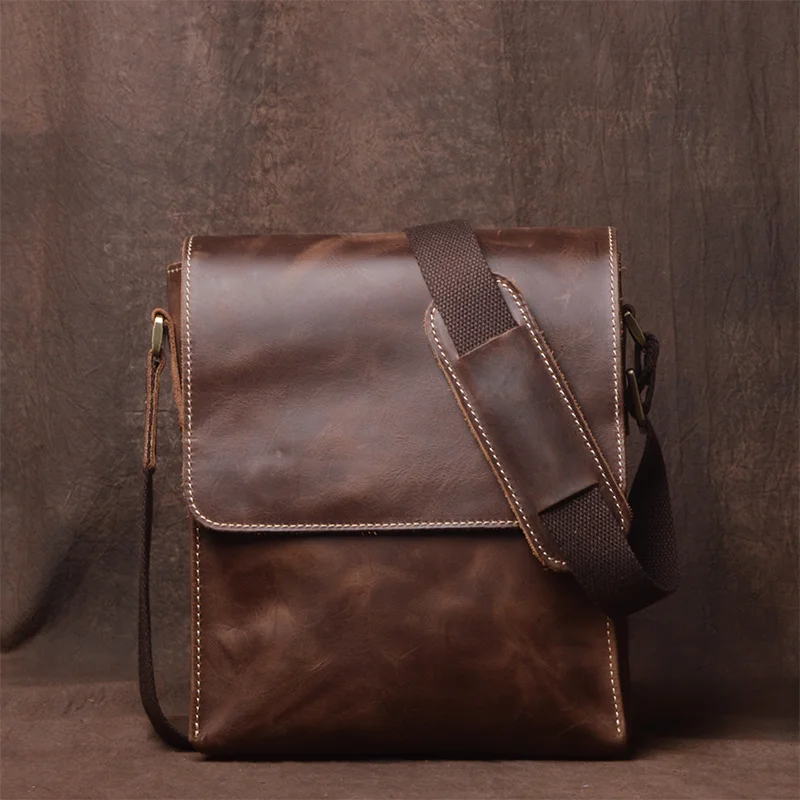 

Handmade Leather Bag for Men Daily Casual Satchel Shoulder Vintage Design Sling High Quality Phone Leathfocus