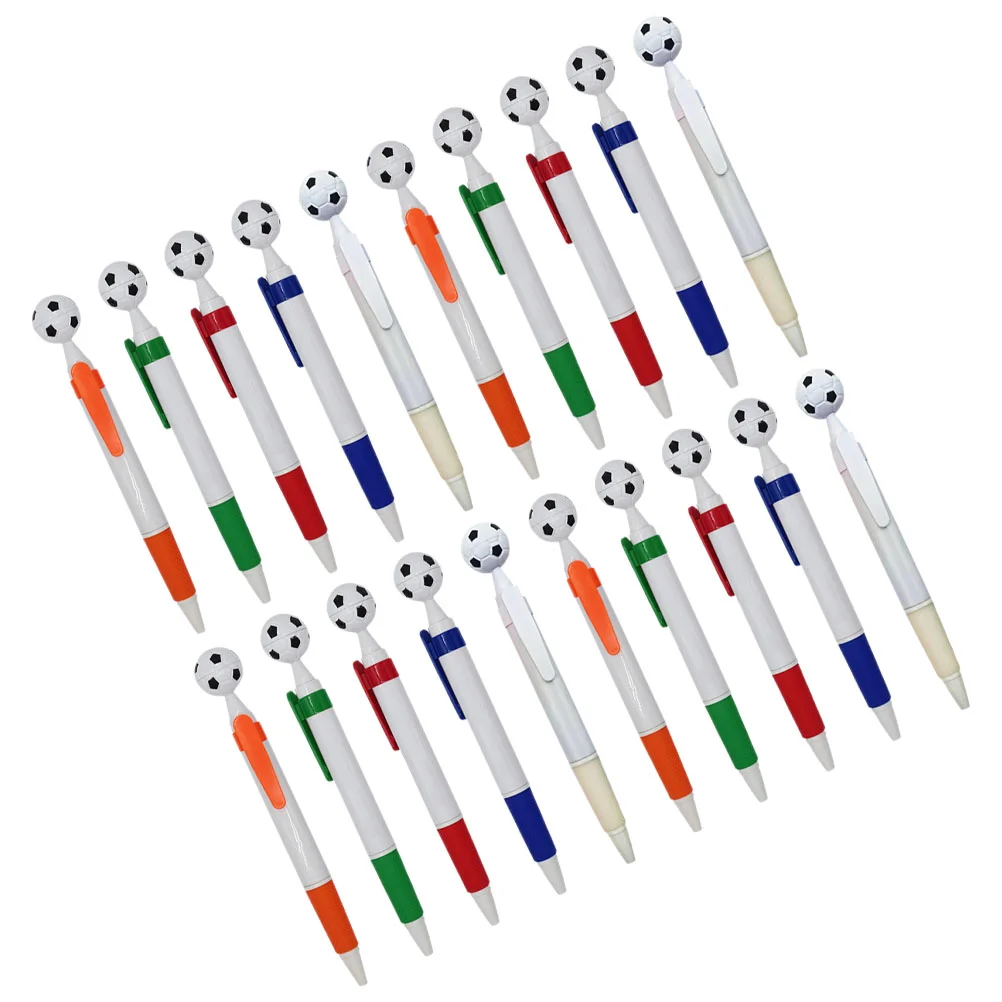 

20 Pcs Football Ballpoint Pen Soccer Pens Favors Ink Goodie Bag Office Students Party Writing