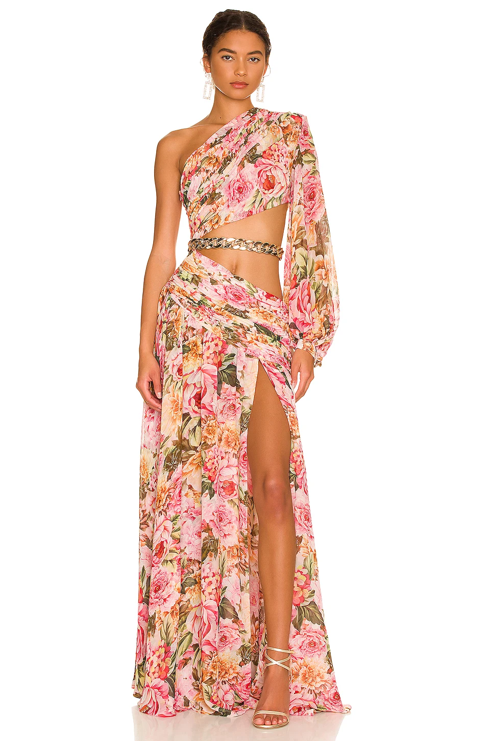 2023 Latest Pink Print Flower Pleated Dress Chain Decoration Oblique Shoulder Long Sleeve Dress Party Elegant Women's Vestidos
2023 Latest Pink Print Flower Pleated Dress Chain Decoration Oblique Shoulder Long Sleeve Dress Party Elegant Women's Vestidos