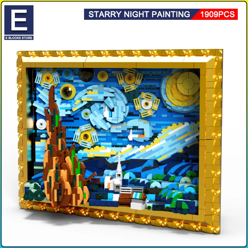 Vincent Van Gogh: The Starry Night MOC Art Painting Building Blocks Bricks Collection Set DIY Model Christmas Toys Gift For Kids
Vincent Van Gogh: The Starry Night MOC Art Painting Building Blocks Bricks Collection Set DIY Model Christmas Toys Gift For Kids