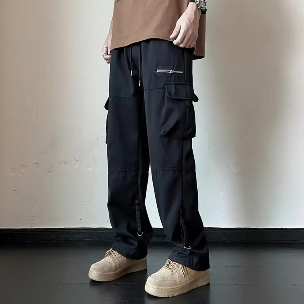 Hip Hop Pants Streetwear Men's Cargo Pants Loose Fit Zipper Pockets Elastic Waist Breathable Stylish Hip Hop Trousers Drawstring
Hip Hop Pants Streetwear Men's Cargo Pants Loose Fit Zipper Pockets Elastic Waist Breathable Stylish Hip Hop Trousers Drawstring