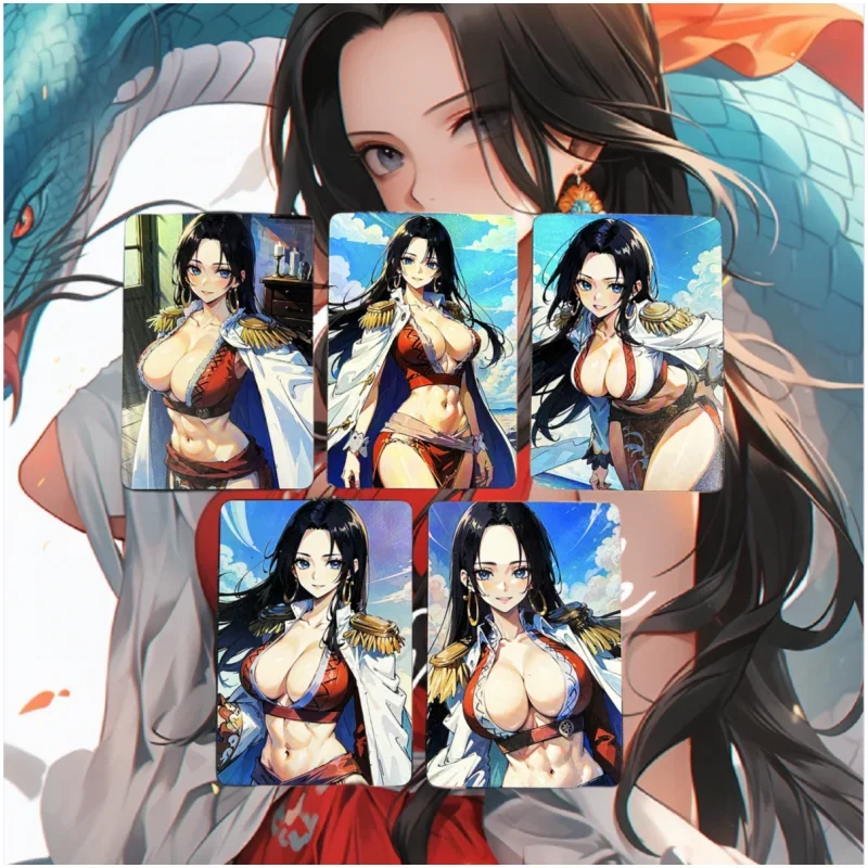 5Pcs/Set ONE PIECE Anime Sexy Girl Cards Boa Hancock ACG Self Made Manga Collection Refractive Colorful Flash Cards DIY Toy Gift
5Pcs/Set ONE PIECE Anime Sexy Girl Cards Boa Hancock ACG Self Made Manga Collection Refractive Colorful Flash Cards DIY Toy Gift