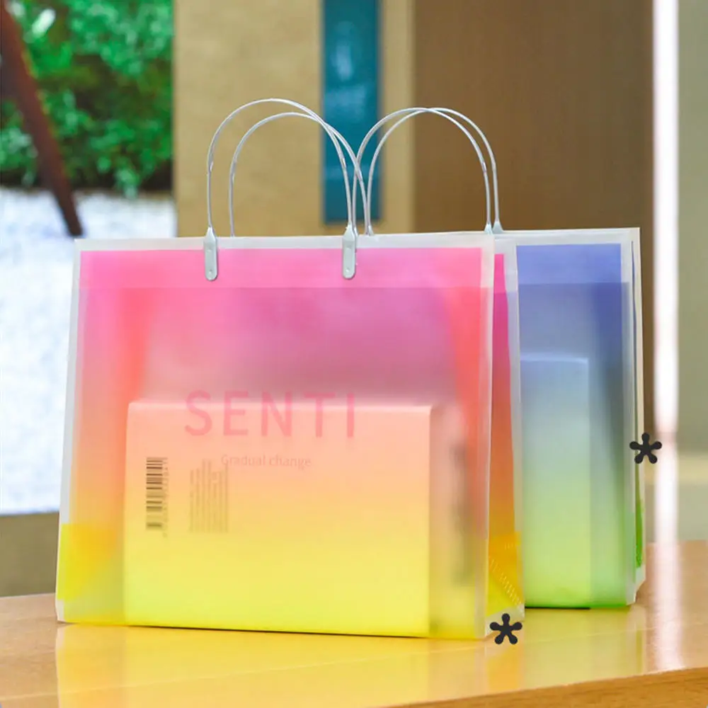 Gradient Tote Bag Reusable Shopping Bag Gift Bag Clothing Bag Storage Bag Frosted Eco Tote Waterproof Bag Gradient Color Tote
Gradient Tote Bag Reusable Shopping Bag Gift Bag Clothing Bag Storage Bag Frosted Eco Tote Waterproof Bag Gradient Color Tote