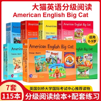 계몽 등급 독서 큰 고양이 미국 영어 큰 고양이 어린이 영어 책, 분할 판매용 115 권 1-7 세트