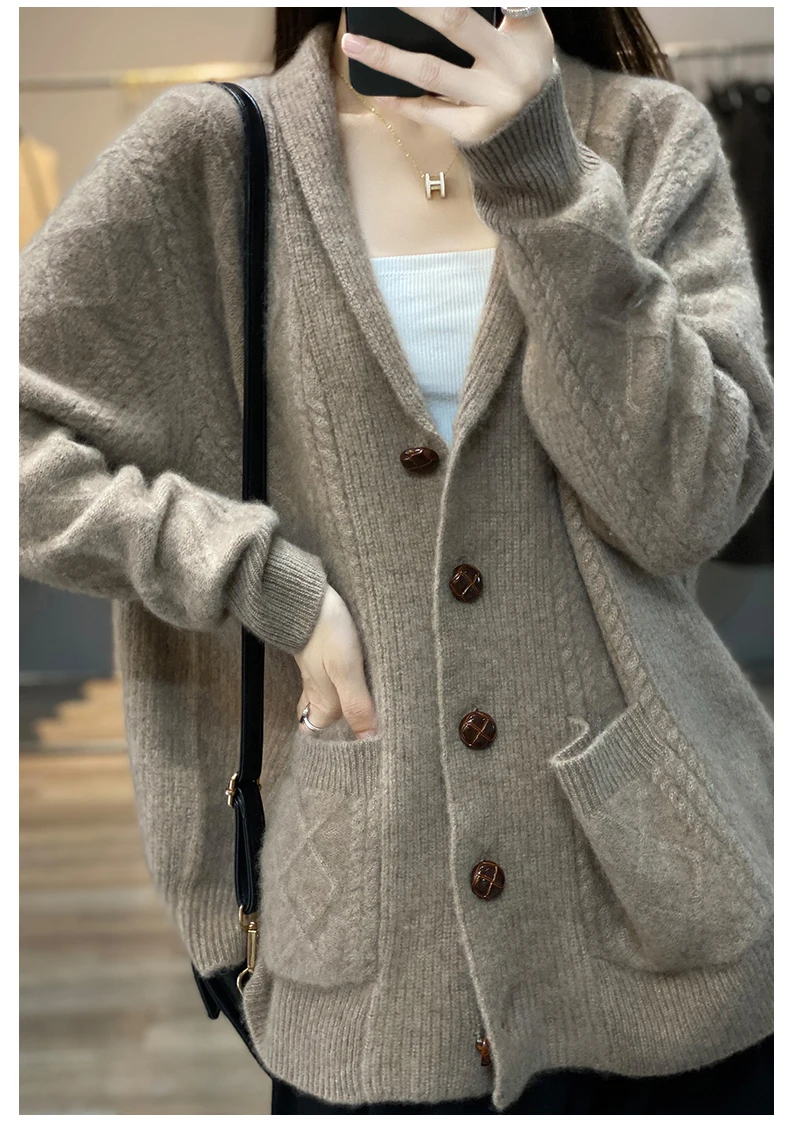 Long Sleeved Sweaters Women Casual Korean Fashion Sweaters V-neck New 2023 Autumn and Winter Loose Cardigan Clothing
Long Sleeved Sweaters Women Casual Korean Fashion Sweaters V-neck New 2023 Autumn and Winter Loose Cardigan Clothing