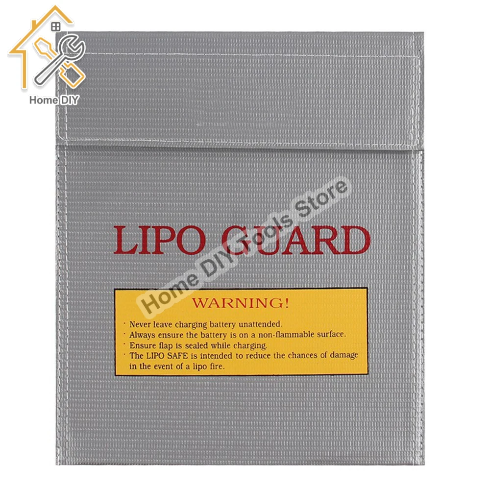 

1Pcs Fireproof RC LiPo Li-Po Battery Fireproof Safety Guard Safe Bag Charging Sack Battery Safety Guard Silver Two size