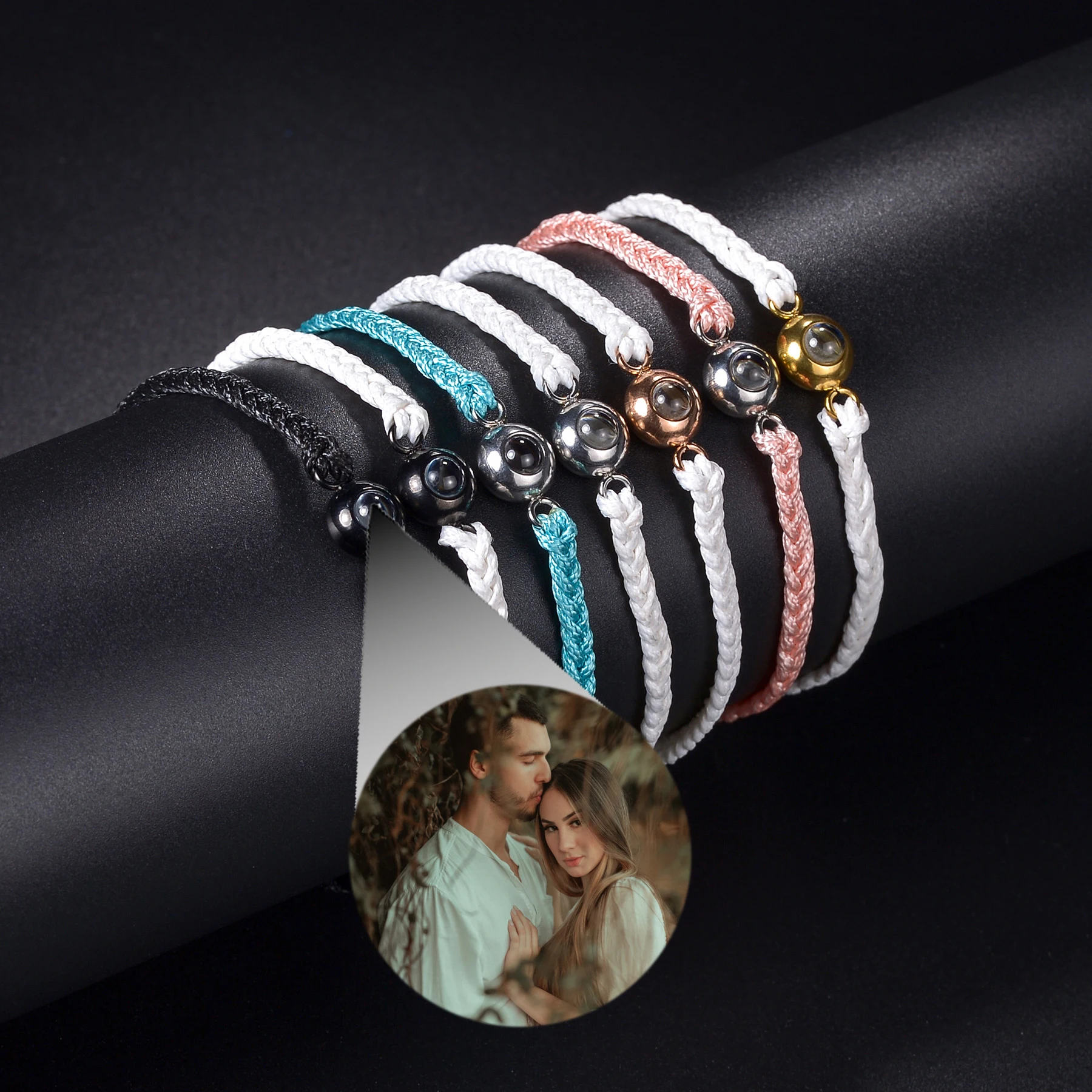 Персонализированный проекционный браслет Acheerup для женщин, веревка из нержавеющей стали черного цвета с изображением домашних животных, семейная бижутерия, подарок для детей
Персонализированный проекционный браслет Acheerup для женщин, веревка из нержавеющей стали черного цвета с изображением домашних животных, семейная бижутерия, подарок для детей