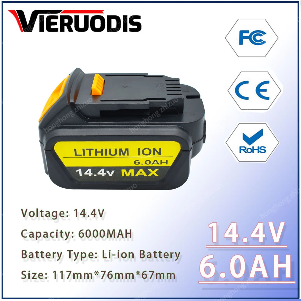 for Dewalt 14.4V 6.0AH/8.0AH power tools battery DCB140 DCB141 DCB142 DCD735L2 DCF835C2 DCF835L2 DCL030 lithium-ion battery
for Dewalt 14.4V 6.0AH/8.0AH power tools battery DCB140 DCB141 DCB142 DCD735L2 DCF835C2 DCF835L2 DCL030 lithium-ion battery