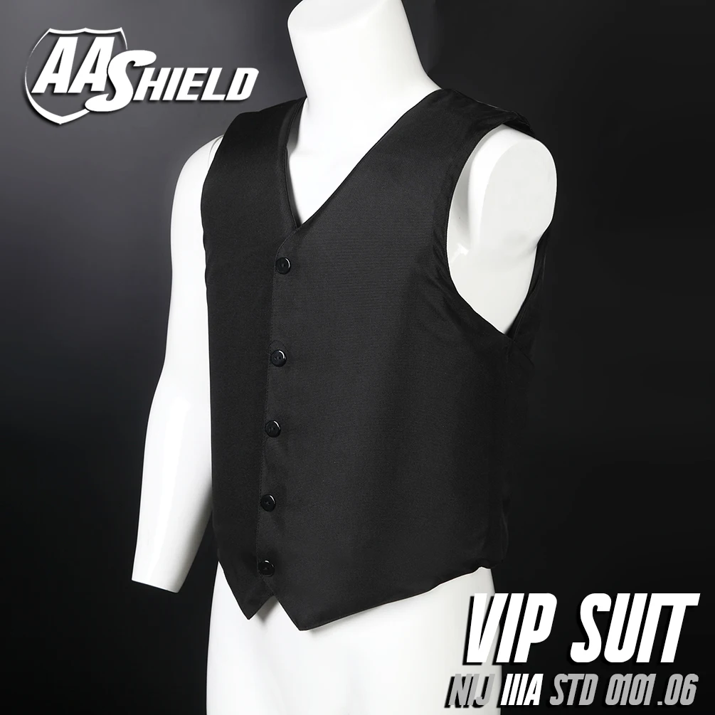 

AA Shield Bulletproof Vest Body Armor VIP Suit Comfortable Armour Carrier Bullistic Aramid Core Insert Safety Clothing Black