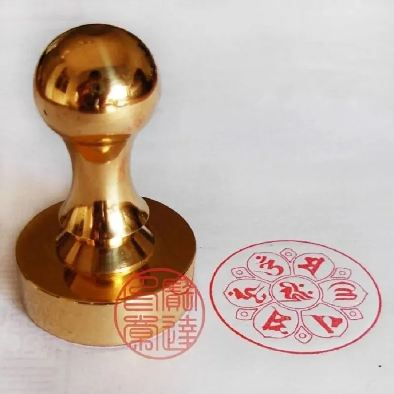 Buddhism Taoism Item Temple Monk host Master bless affix seal Special use Mantra symbols wisdom symbolizing copper seal signet
Buddhism Taoism Item Temple Monk host Master bless affix seal Special use Mantra symbols wisdom symbolizing copper seal signet