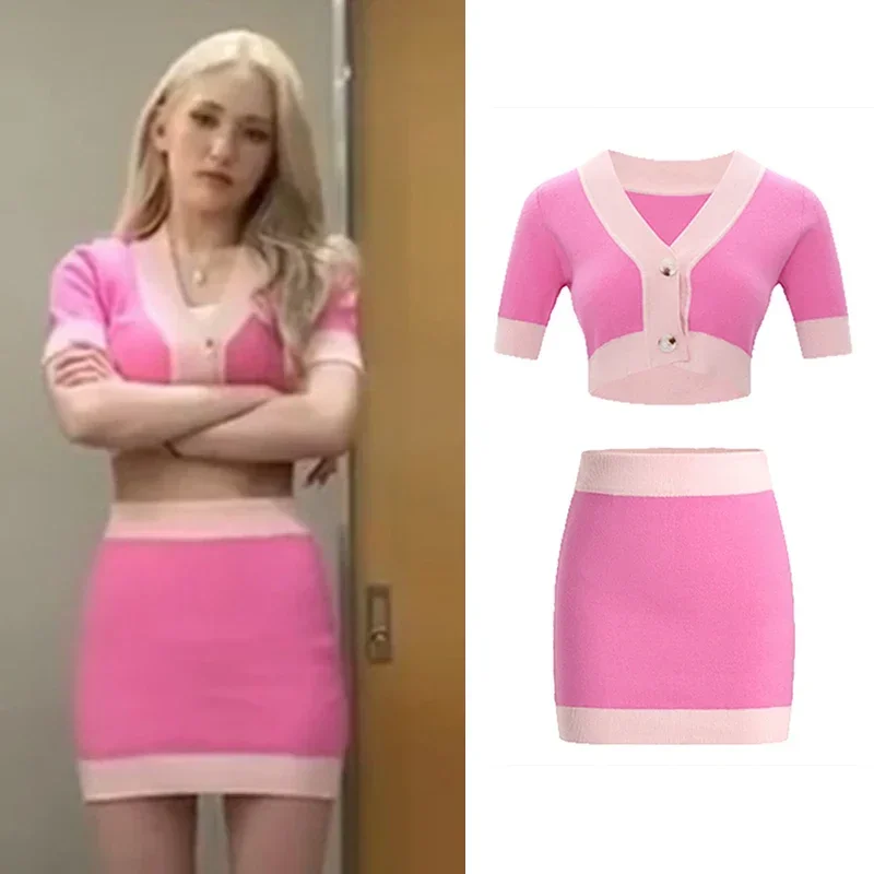 Sexy Pink Kpop Outfits Women Crop Tops Skirt Short Sleeves Jazz Dance Costume Y2K Korean Singer Performance Clothes Rave
Sexy Pink Kpop Outfits Women Crop Tops Skirt Short Sleeves Jazz Dance Costume Y2K Korean Singer Performance Clothes Rave