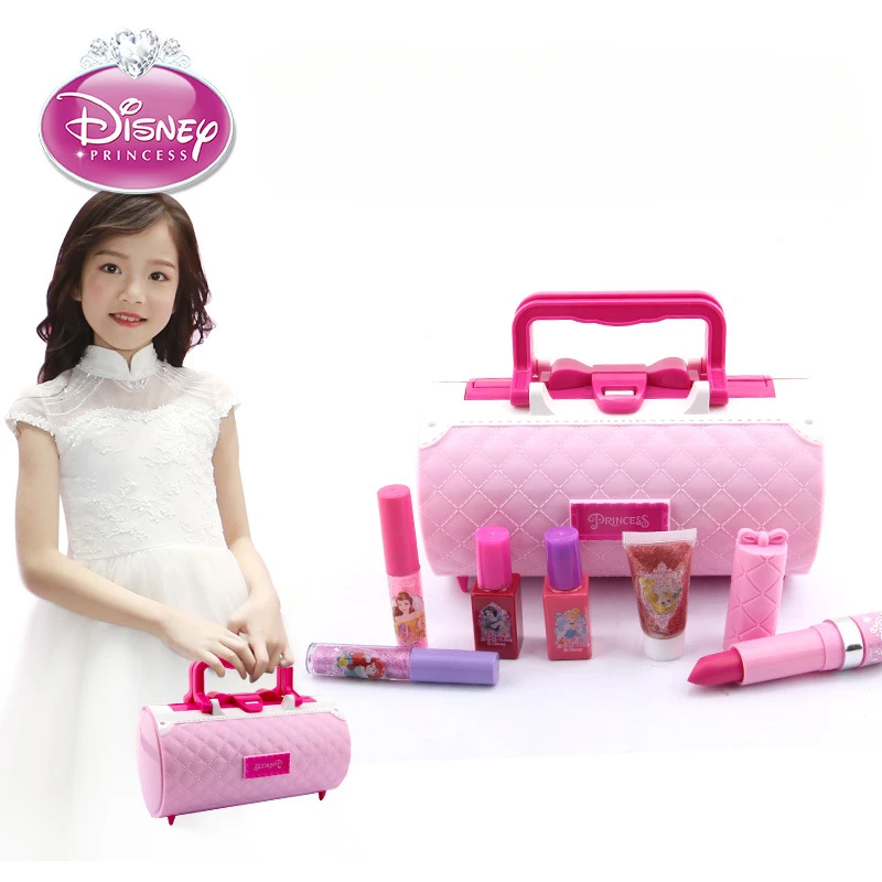 

Disney Princess frozen Makeup Box Children's Cosmetic Toys handbag Safe Nontoxic Watersoluble Makeup toys