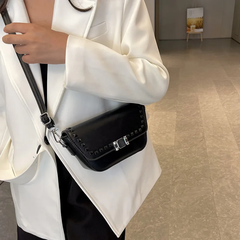 2023 New Versatile Rivet Saddle Bag for Women's Casual One Shoulder Fashion Solid Color Purses and Handbags
2023 New Versatile Rivet Saddle Bag for Women's Casual One Shoulder Fashion Solid Color Purses and Handbags