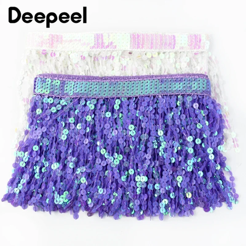 2/5/10Yards 15cm Glitter Sequin Tassel Fringe Embroidered Lace Trim Ribbon for Sewing Dance Dress Performance Clothes Accessory
2/5/10Yards 15cm Glitter Sequin Tassel Fringe Embroidered Lace Trim Ribbon for Sewing Dance Dress Performance Clothes Accessory