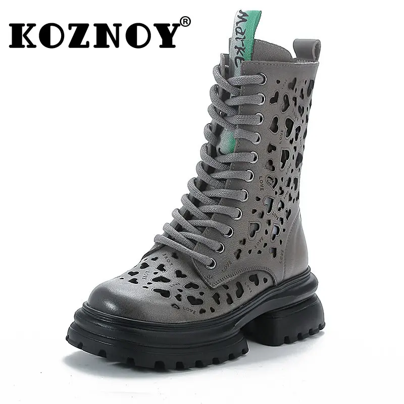 Koznoy Women Moccasins 6cm New Boots Trend 2023 Ethnic Cow Genuine Leather Ankle Summer Luxury Hollow Breathable Ladies Shoes
Koznoy Women Moccasins 6cm New Boots Trend 2023 Ethnic Cow Genuine Leather Ankle Summer Luxury Hollow Breathable Ladies Shoes