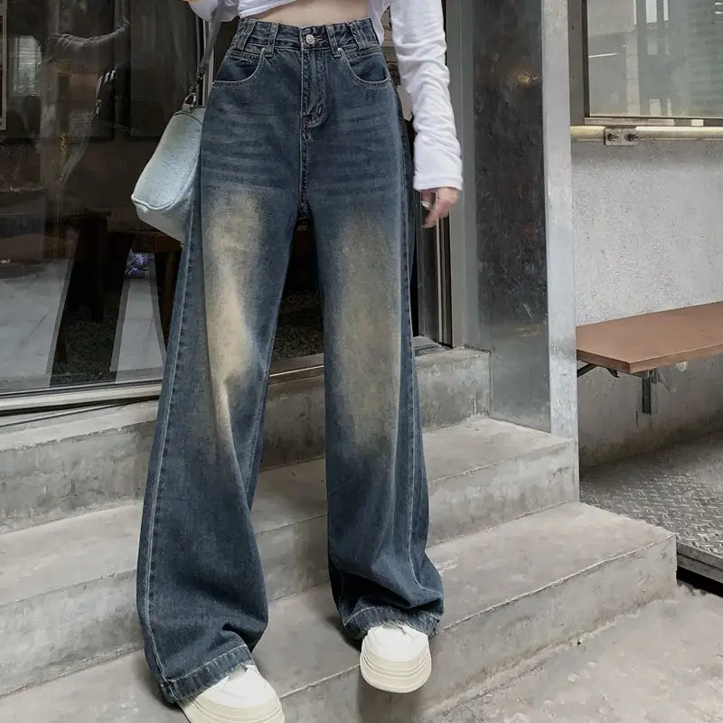 Hsa Summer Soft Denim Woman Jeans Thin Loose Wide Leg Straight High Waisted Pant Fashion Comfort Retro Blue Casual Trousers
Hsa Summer Soft Denim Woman Jeans Thin Loose Wide Leg Straight High Waisted Pant Fashion Comfort Retro Blue Casual Trousers