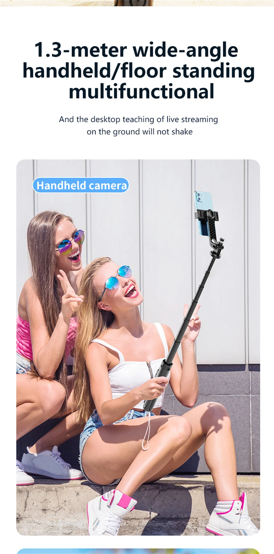 COOL DIER 2025 New Selfie Stick Tripod for Cell Phone, Portable camera phone tripods for iPhone Samsung Huawei Xiaomi Smartphone COOL DIER 2025 New Selfie Stick Tripod for Cell Phone, Portable camera phone tripods for iPhone Samsung Huawei Xiaomi Smartphone