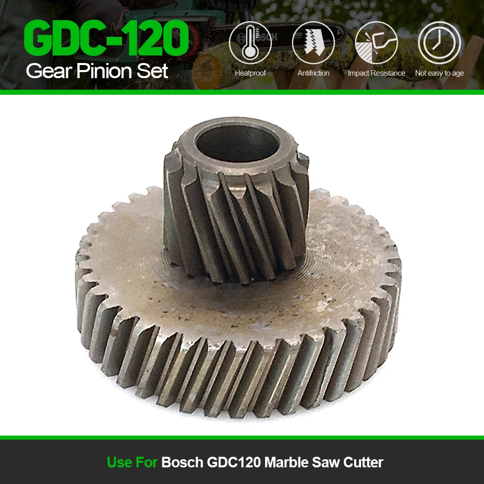 

1Set Replace Gear Pinion Set For Bosch GDC120 GDC 120 Marble Saw Cutter Spare Parts Power Tools Accessories Fast Shipping