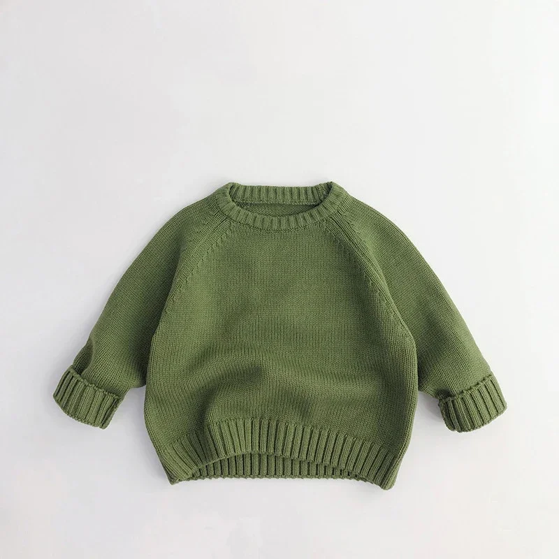 

Зимняя Осенняя детская одежда, детские свитера, вязаный пуловер для мальчиков и девочек, однотонный плотный свитер для девочек, детская вязаная одежда
