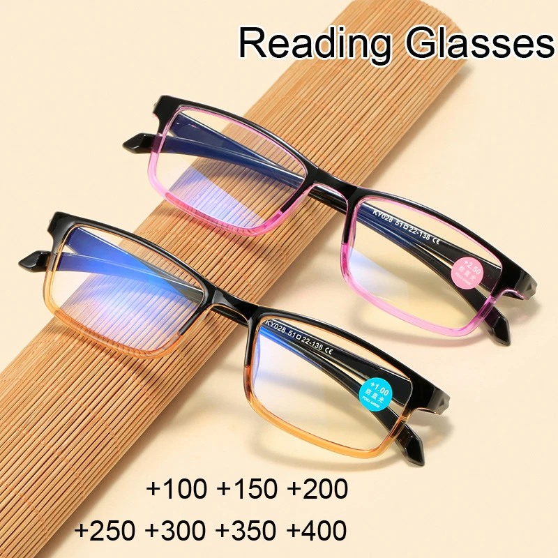 Anti Blue Rays Square Reading Glasses with Diopter Fashion Business Women Men Presbyopia Eyeglasses Prescription Eyewear To +4.0
Anti Blue Rays Square Reading Glasses with Diopter Fashion Business Women Men Presbyopia Eyeglasses Prescription Eyewear To +4.0