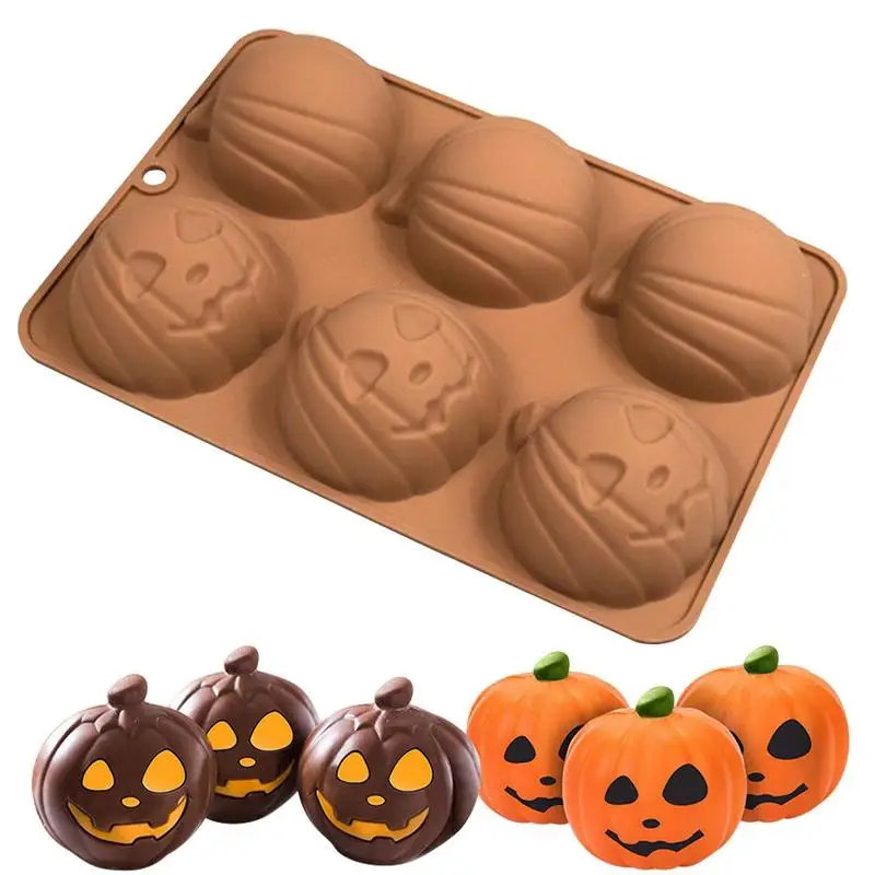 Silicone Pumpkin Mold Halloween Handmade DIY Food Silicone 6 Cavity Pumpkin Ghost Ice Cube Tray For Dessert Halloween Decor
Silicone Pumpkin Mold Halloween Handmade DIY Food Silicone 6 Cavity Pumpkin Ghost Ice Cube Tray For Dessert Halloween Decor