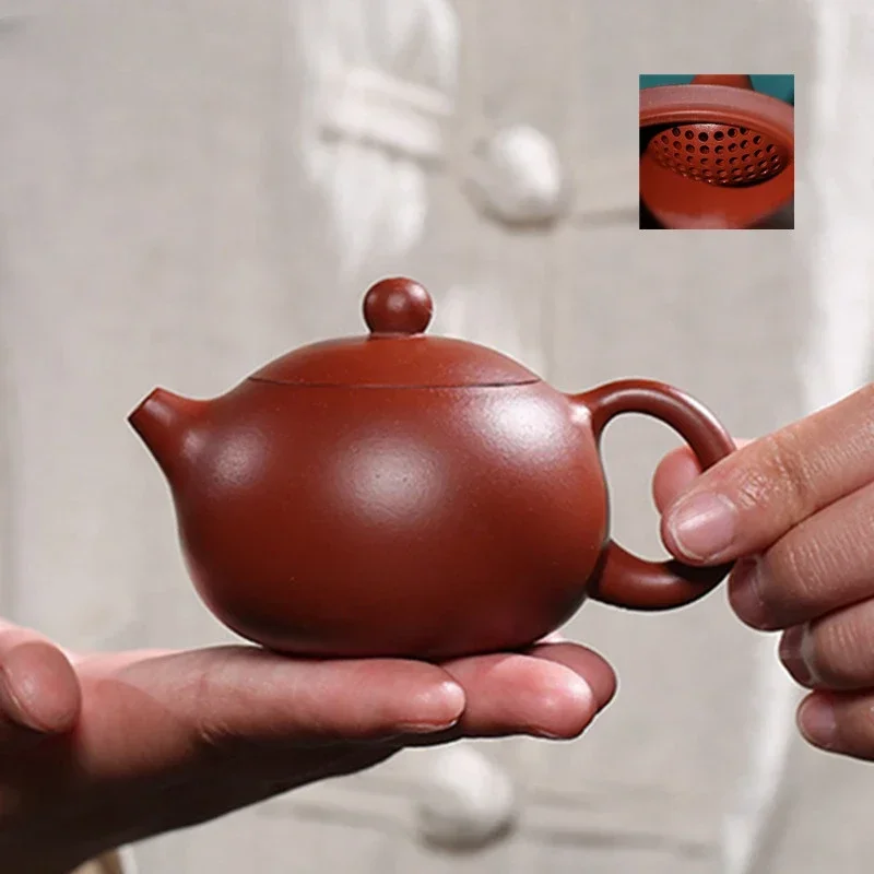 

Чайники из исинской фиолетовой глины 90 мл, Аутентичные чайники Dahongpao Xishi, чайник с фильтром для отверстий в шариках, чайный набор ручной работы Boutique Zisha