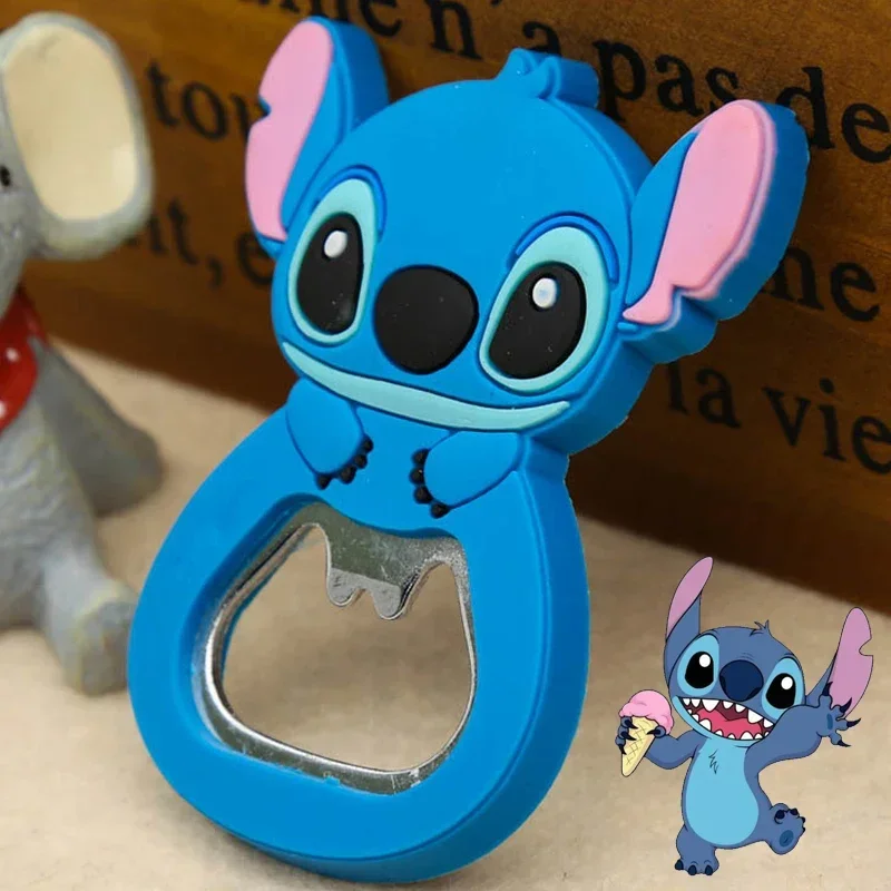 

Disney Action Figures Stitch Beer Opener Bottle Cartoon PVC Lilo & Stitch Fridge Magnet Creativity Funny Gift Party Supplies