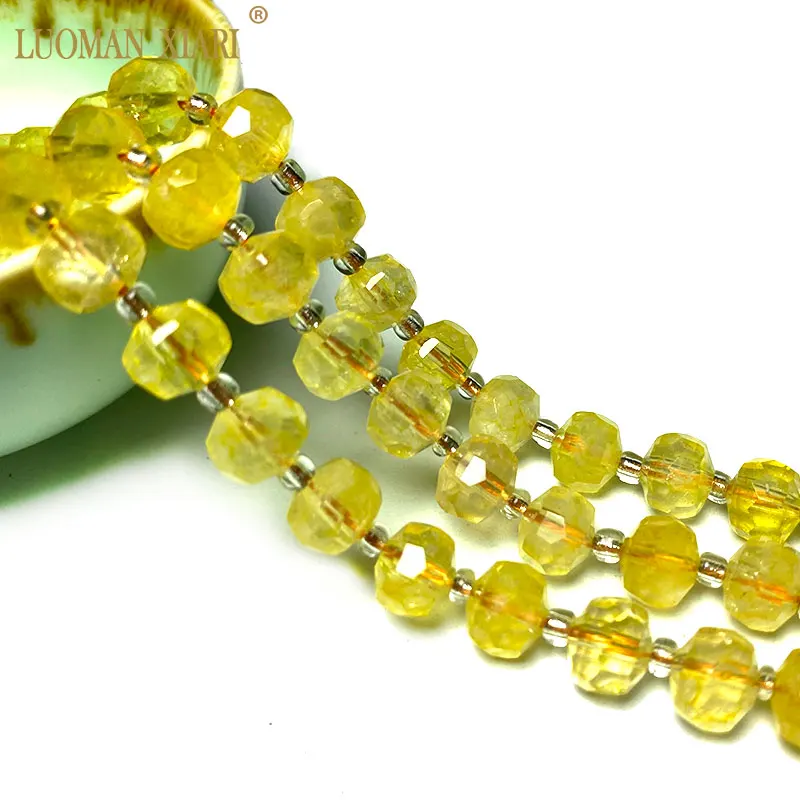 Natural Gemstone Rondelle Yellow Citrine Faceted Round Stone Spacer Beads For Jewelry Making DIY Women Bracelet Necklace Charms
Natural Gemstone Rondelle Yellow Citrine Faceted Round Stone Spacer Beads For Jewelry Making DIY Women Bracelet Necklace Charms