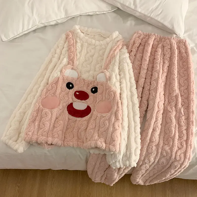Loopy Coral Velvet Pajamas for Women In Autumn and Winter, Cute Flannel Beaver, Thickened and Wearable for Outdoor Home Wear
Loopy Coral Velvet Pajamas for Women In Autumn and Winter, Cute Flannel Beaver, Thickened and Wearable for Outdoor Home Wear
