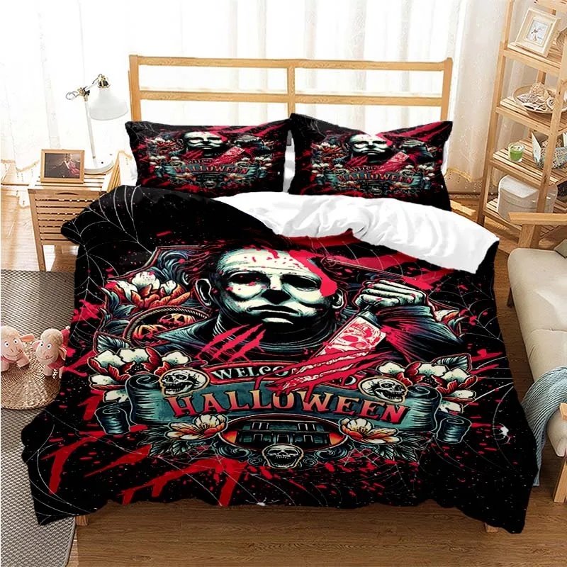 Halloween Michael Myers 3D Printed Bedding Set Duvet Covers Pillowcases Comforter Bedding Set Bedclothes Bed Linen
Halloween Michael Myers 3D Printed Bedding Set Duvet Covers Pillowcases Comforter Bedding Set Bedclothes Bed Linen