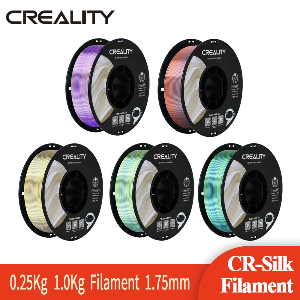 

CREALITY 3D Printer PLA CR-Silk Filament 1Kg 0.25kg 1.75mm 3D Consumables Material 3D Filament PLA /PETG /PLA+ /Hyper Series PLA