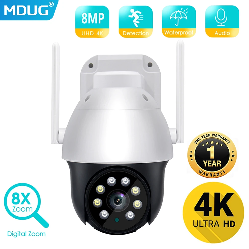 8MP PTZ Wireless IP Camera Wifi Outdoor AI Human Detection Audio Security CCTV Camera 4X Digital Zoom Home Security Protection
8MP PTZ Wireless IP Camera Wifi Outdoor AI Human Detection Audio Security CCTV Camera 4X Digital Zoom Home Security Protection