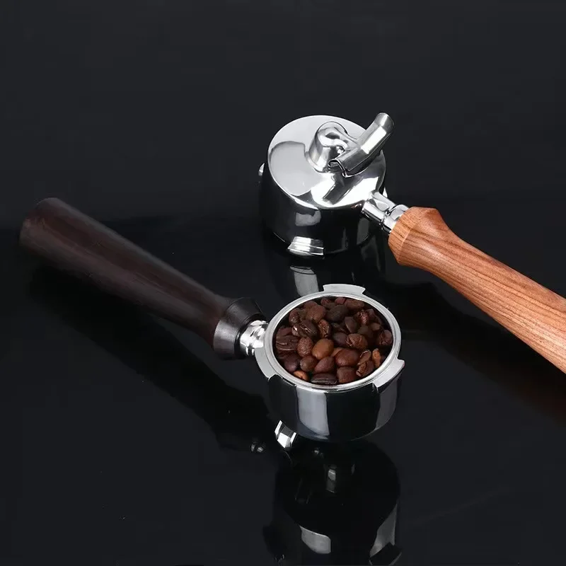 

For Delonghi EC680/685 Stainless Steel Double Mouth Wood Handle Coffee Accessories 51MM Portafilter Espresso Machine Accessory