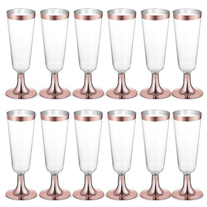 Hot 36X Wedding Champagne Flute Creative Disposable Plastic Wedding Cup Champagne Glass Drinking Utensils -Rose Gold
Hot 36X Wedding Champagne Flute Creative Disposable Plastic Wedding Cup Champagne Glass Drinking Utensils -Rose Gold