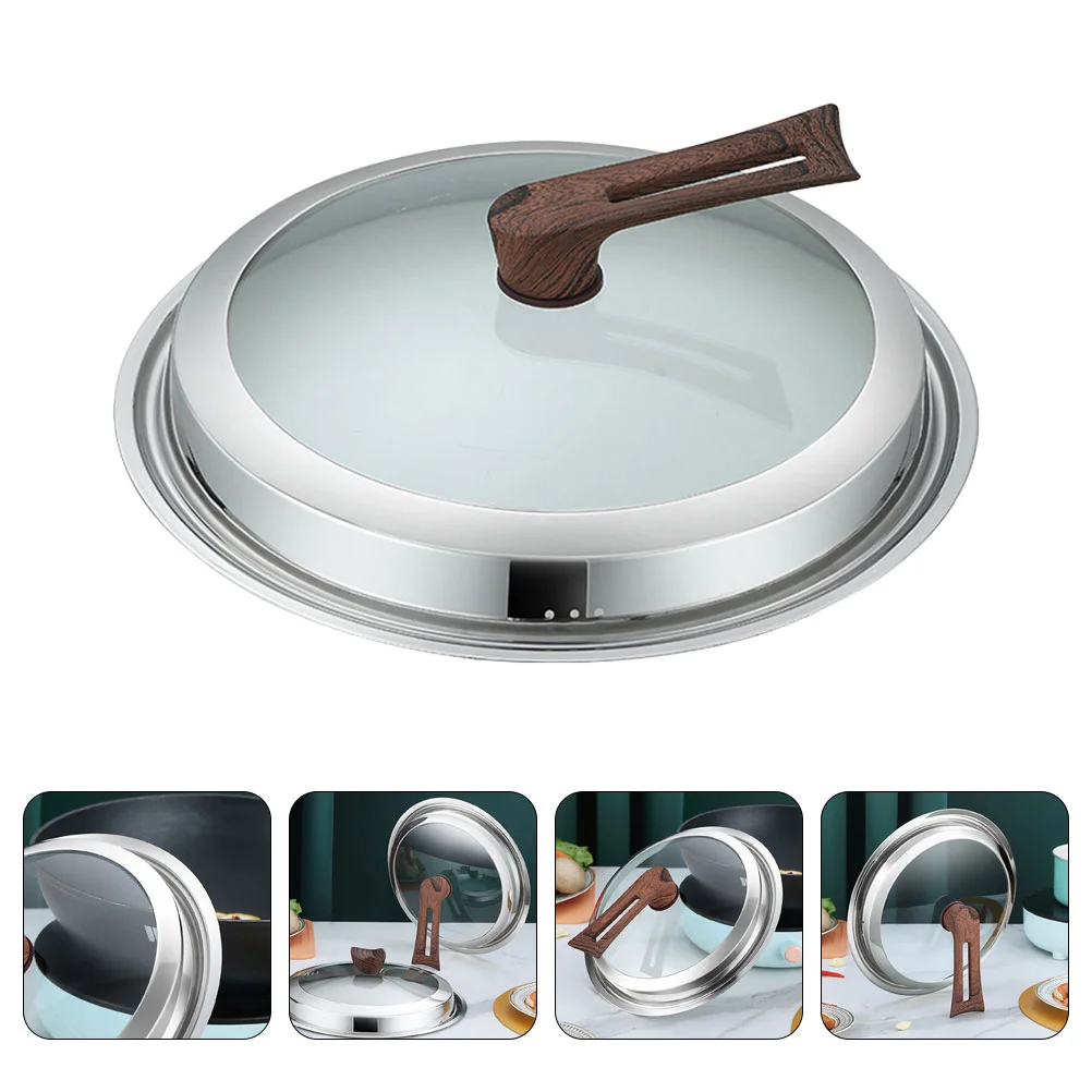 

Cooking Pot Cover Glass Frying Pan Lids Visible Pan Lid Wok Cover Cookware Lid Replacement Handle Bbq Griddle Grill Accessories