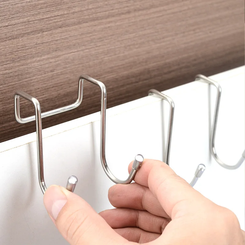 1PC S-type Door Hanger Hook Stainless Steel Free Punching Cabinet Door Without Trace Clothes Hook Door Back Wall Mounted Hooks
1PC S-type Door Hanger Hook Stainless Steel Free Punching Cabinet Door Without Trace Clothes Hook Door Back Wall Mounted Hooks