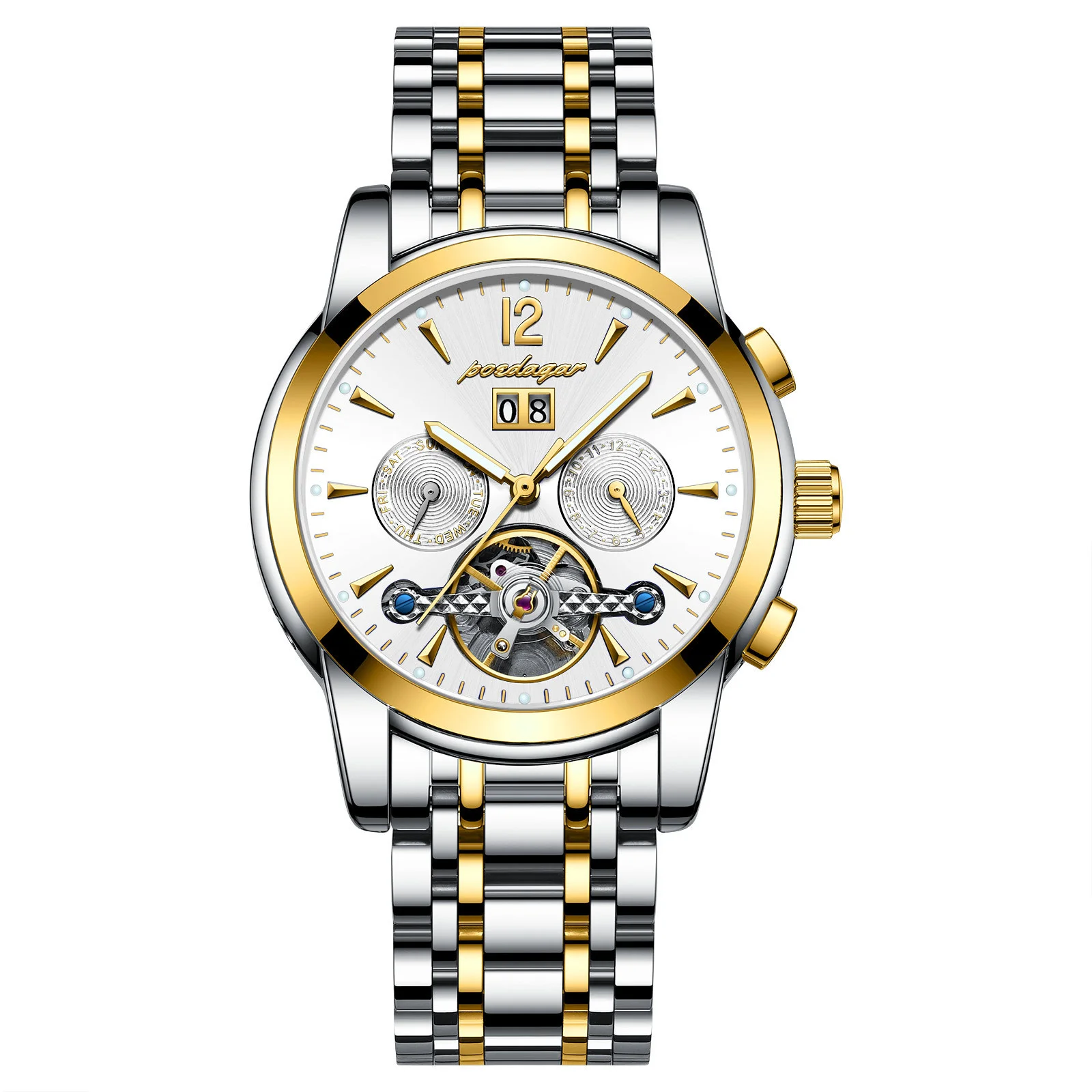 Fully Automatic Mechanical Watches For Men Waterproof Calendar Luminous Fashion Luxury Business Men's Watch Steel Strip
Fully Automatic Mechanical Watches For Men Waterproof Calendar Luminous Fashion Luxury Business Men's Watch Steel Strip